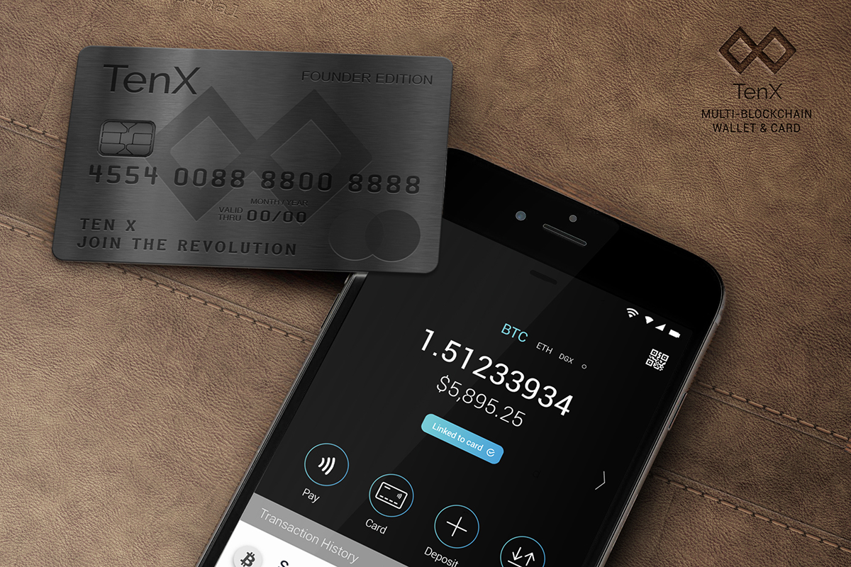 The TenX debit card can be synched to a mobile device, allowing users to switch between different currencies