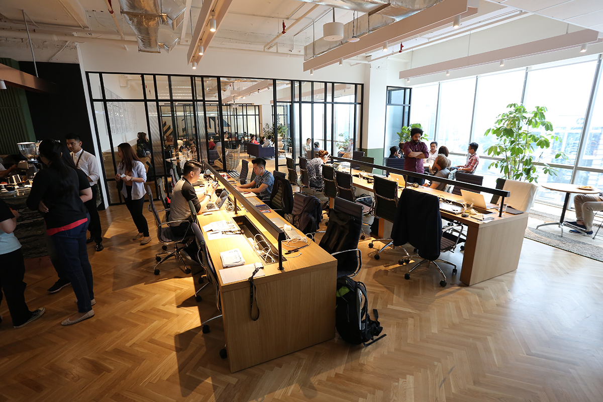 Hot desks at Common Ground are complemented by office spaces and lounges areas