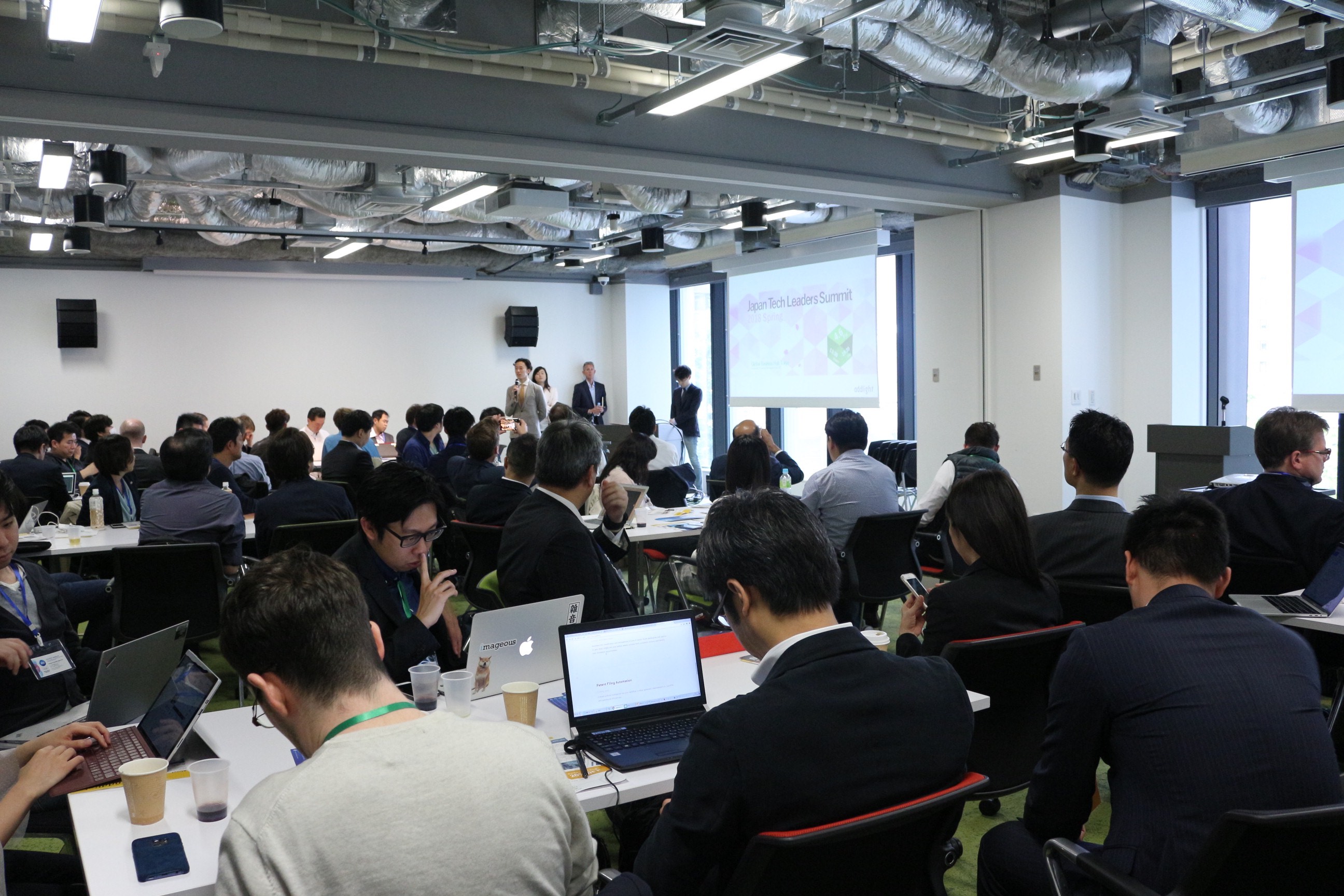 addlight Inc. CEO Tad Kimura (center) speaking at Japan Tech Leaders Summit, Spring 2018.