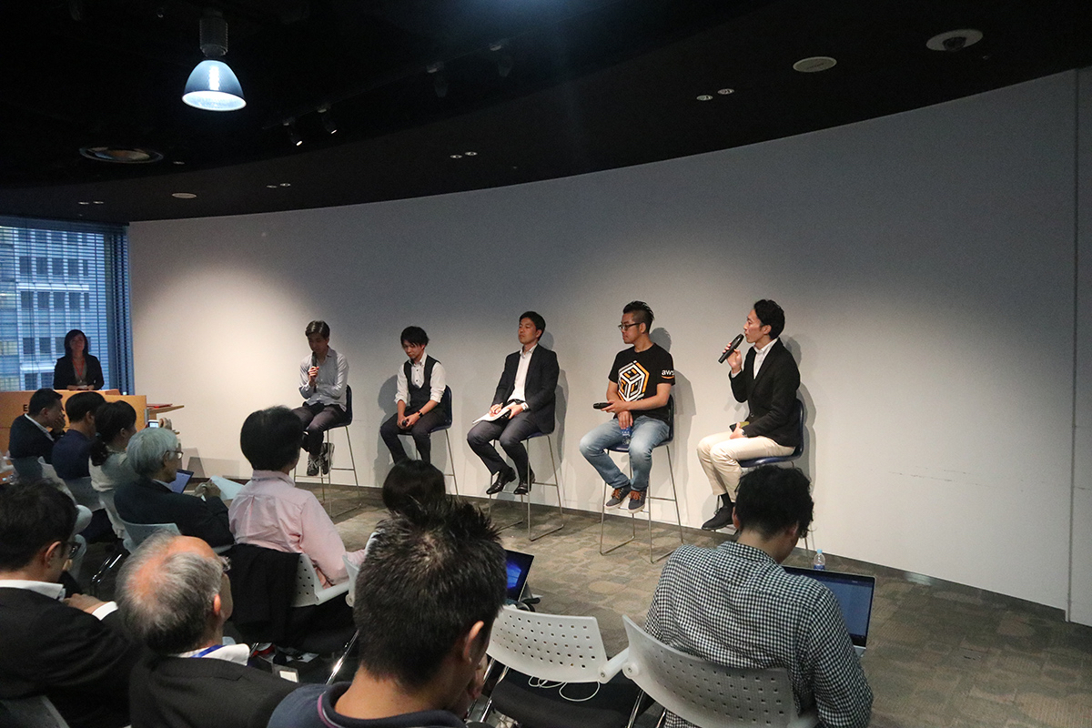 Speakers at addlight Inc. and Mitsubishi Estate Co. Ltd.'s co-hosted event, Mirai Salon 8, which was titled “New Business Development with Blockchain."